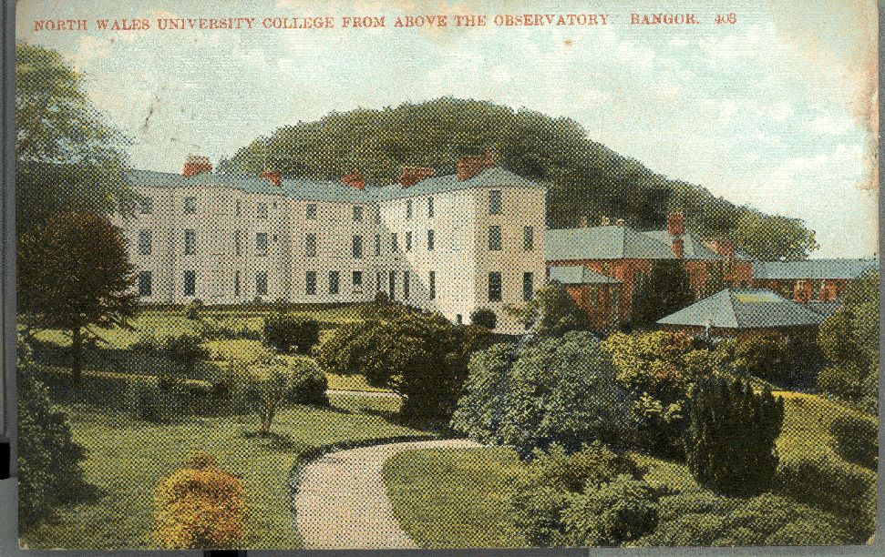 North Wales University College, postcard.© Crown Copyright RCAHMW.