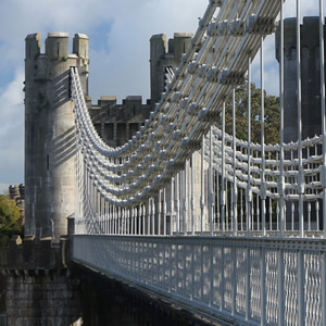 Conwy Suspension Bridge. © Crown Copyright RCAHMW.