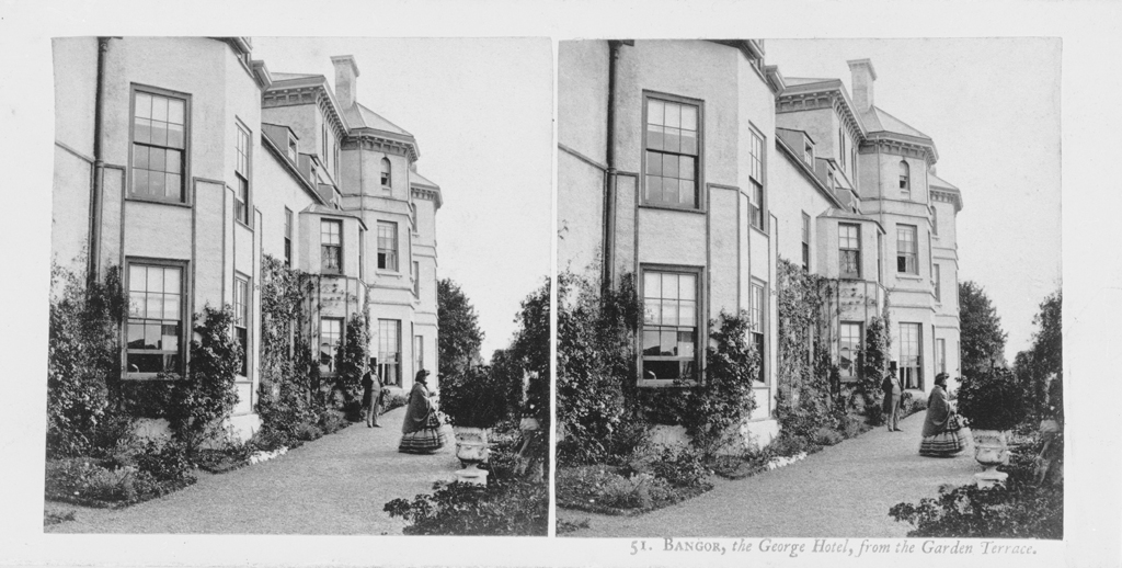 George Hotel, stereo photograph. © Crown Copyright RCAHMW.