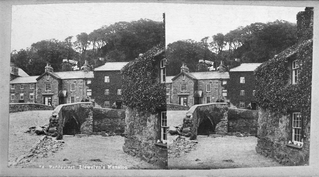 Llewelyn Cottage Inn, stereoscopic photograph. © Crown Copyright RCAHMW.