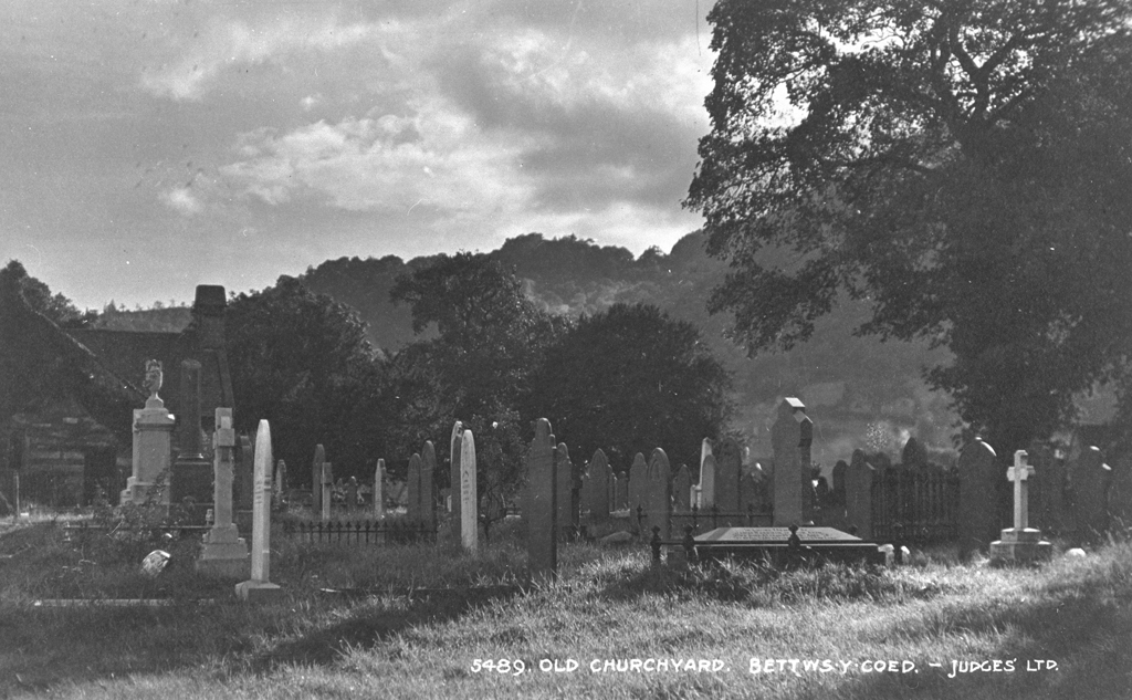 Old Churchyard, postcard. © Crown Copyright RCAHMW.