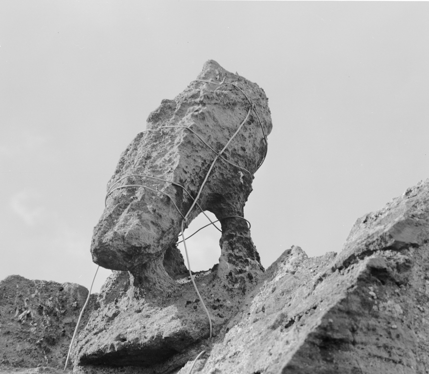 Eagle Tower, medieval sculpture. © Crown Copyright RCAHMW.