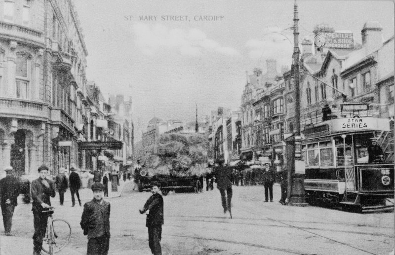 St Mary Street, postcard. © Crown Copyright RCAHMW.