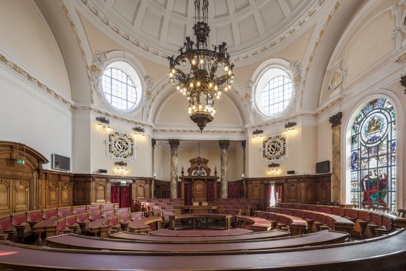 Council Chamber, City Hall. © Crown Copyright RCAHMW.