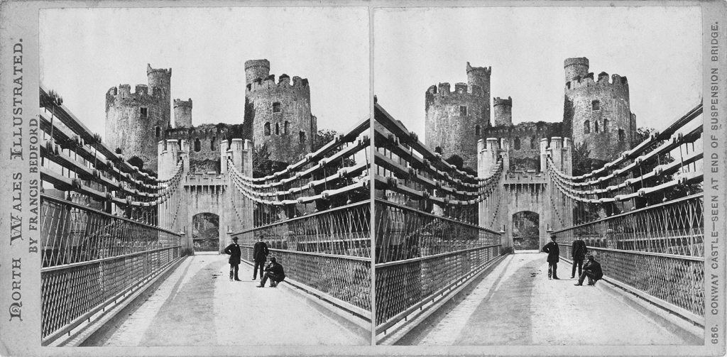 Conwy Castle, stereoscopic photograph. © Crown Copyright RCAHMW.