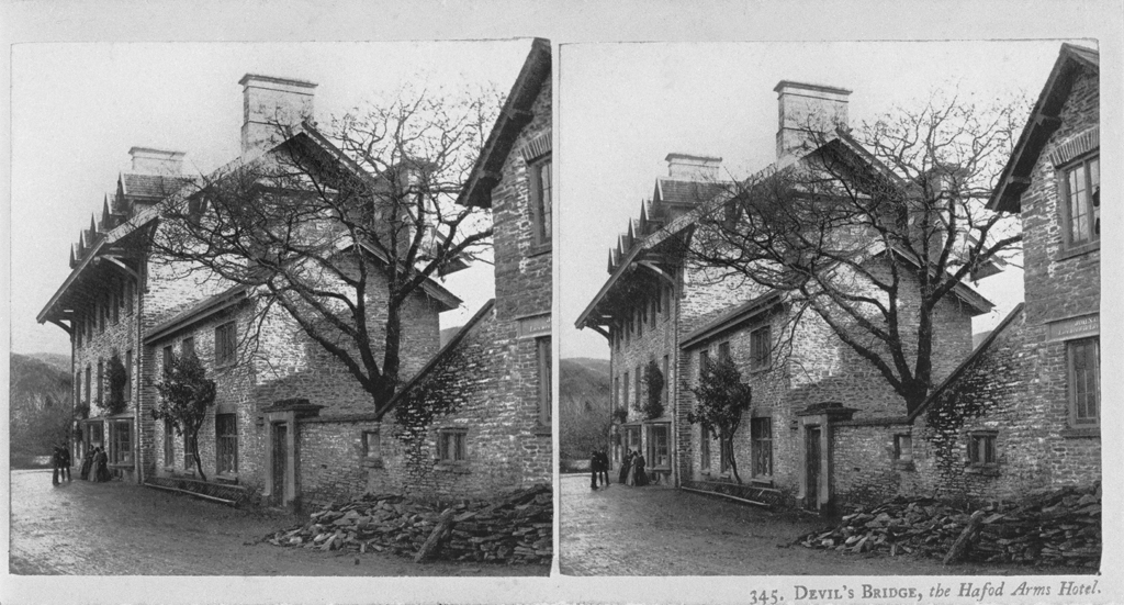 Hafod Arms Hotel, stereoscopic photograph. © Crown Copyright RCAHMW.