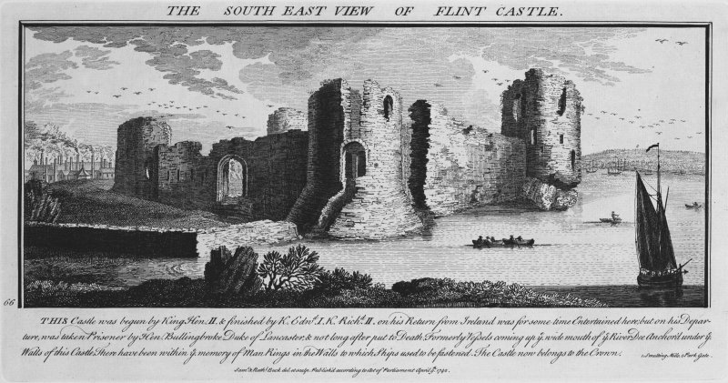 Flint, historical print. © Crown Copyright RCAHMW.