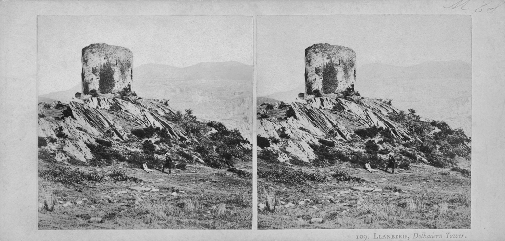Dolbaradn Castle, stereoscopic photograph. © Crown Copyright RCAHMW.