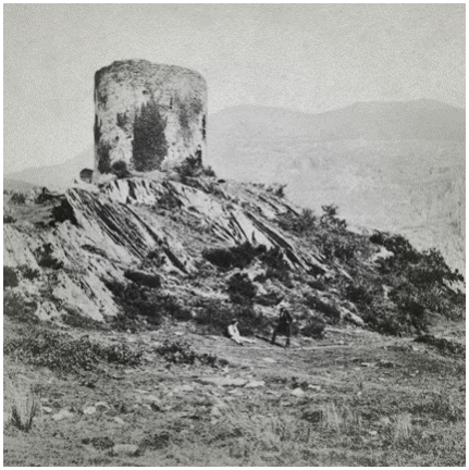 Animated stereoscopic photograph of Dolbaradn Castle. © Crown Copyright RCAHMW.