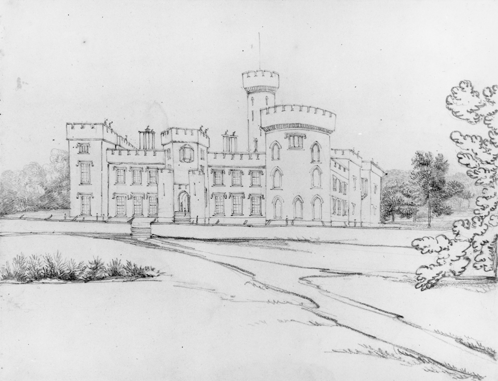 Cyfarthfa Castle, historic drawing. © Crown Copyright RCAHMW.