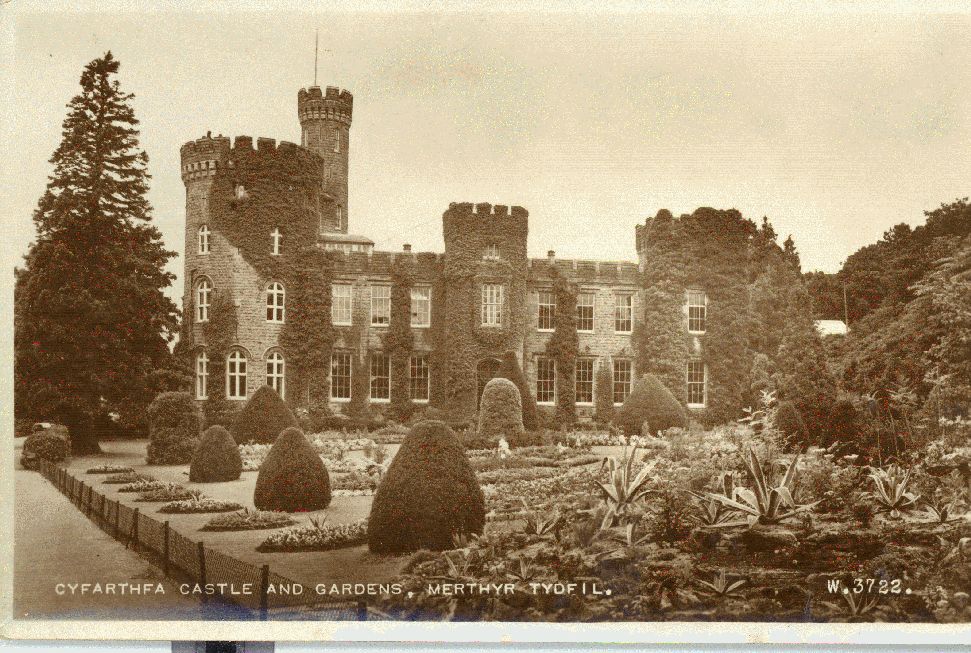 Cyfarthfa Castle, postcard. © Crown Copyright RCAHMW.