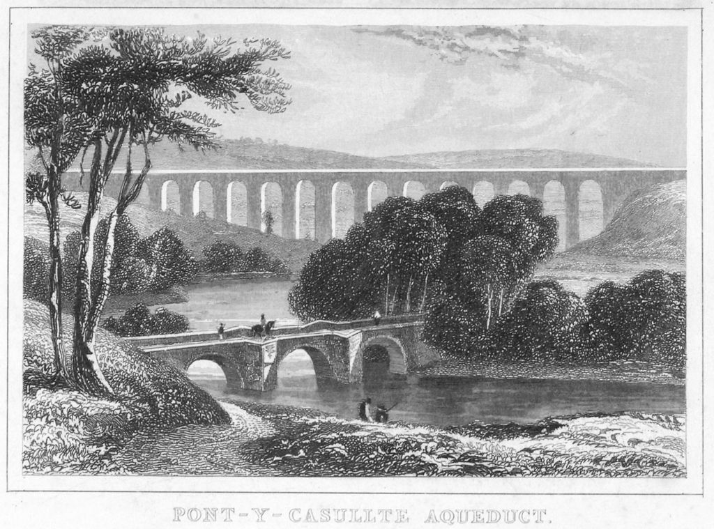 Pontcysyllte Aqueduct, historical print. © Crown Copyright RCAHMW.