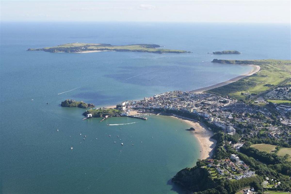 Tenby and Caldey Island. © Crown Copyright RCAHMW.